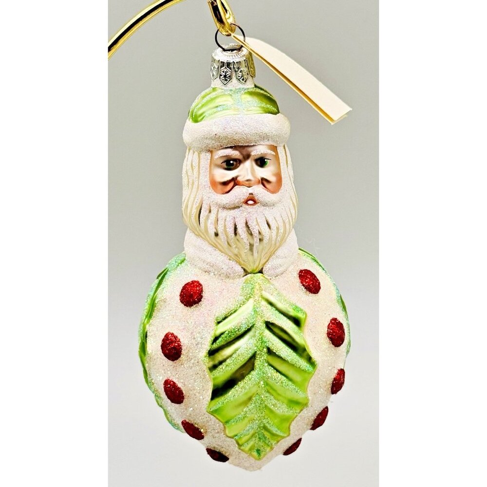 Patricia Breen Hollyberry Santa Christmas Ornament‎ #9722 Original Tag 1997